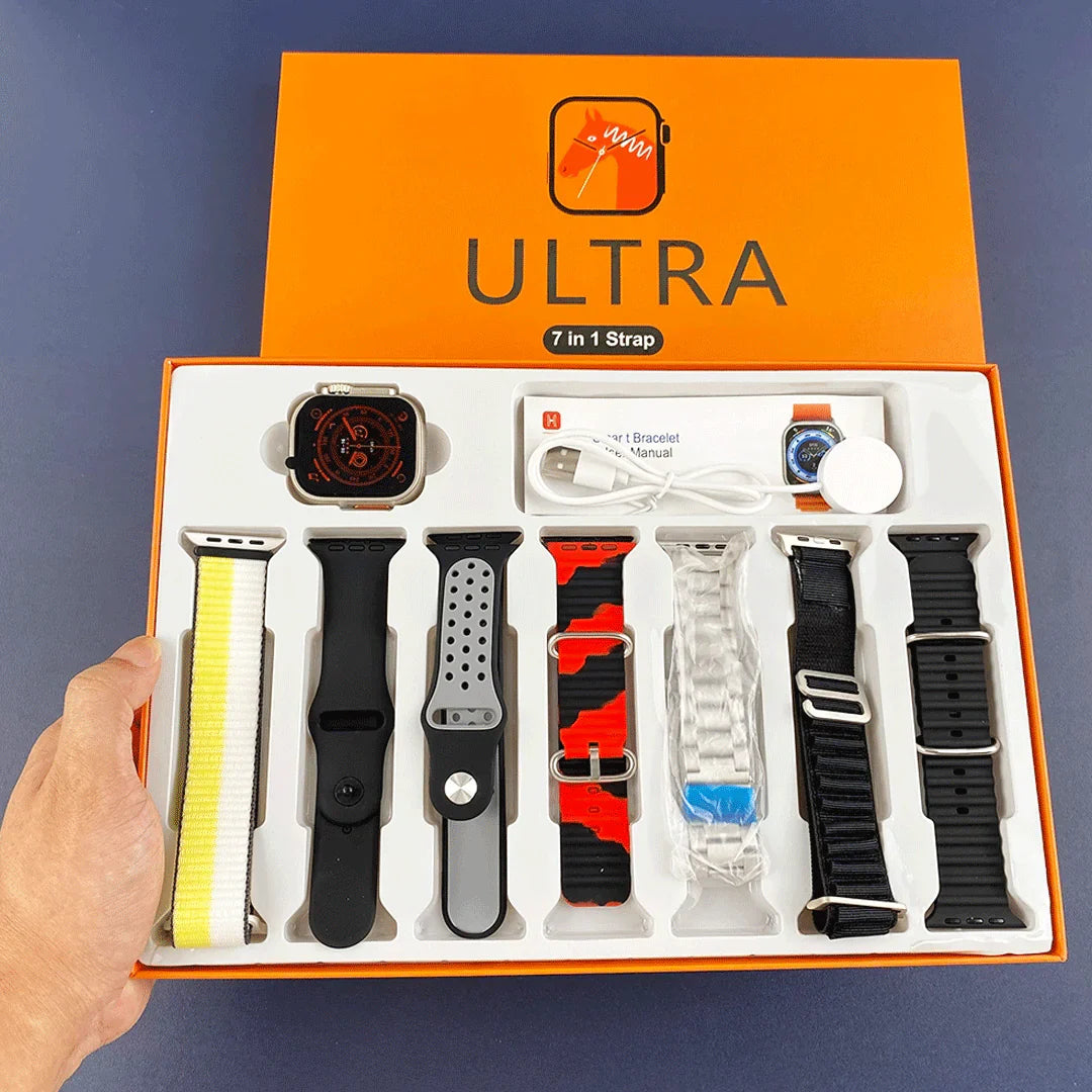 Ultra Smart watch 7 in 1 | 7 strap and 1 watch
