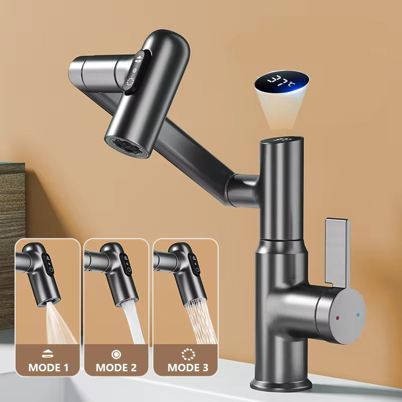 Smart LED Rotating Basin Faucet-1
