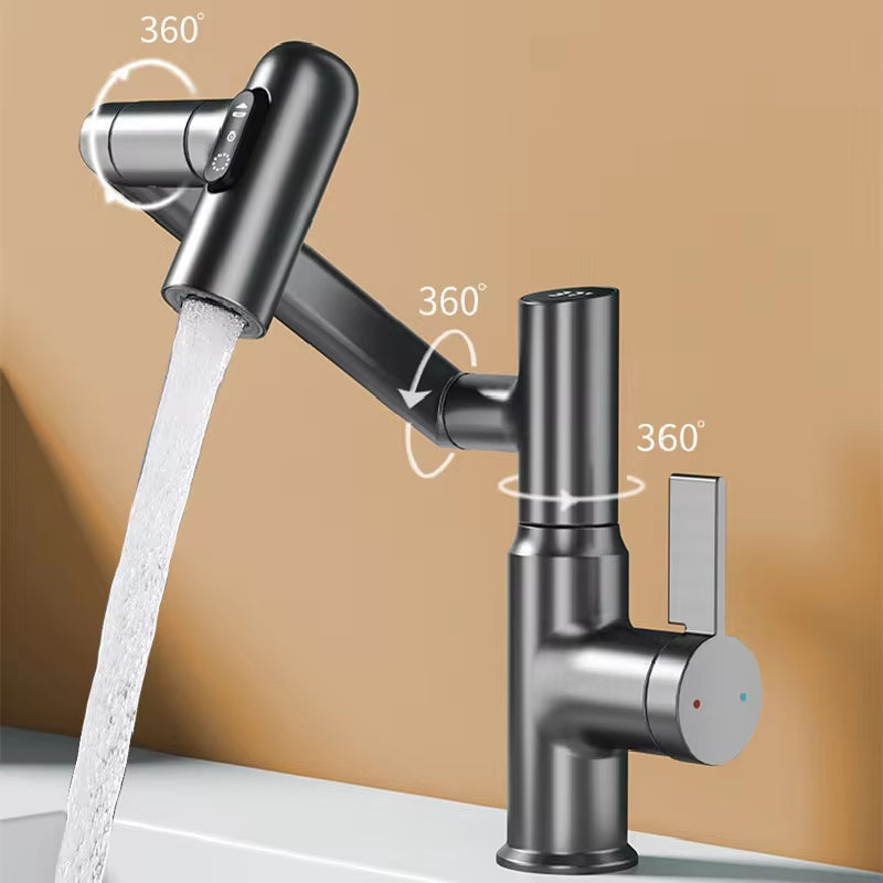 Smart LED Rotating Basin Faucet-2